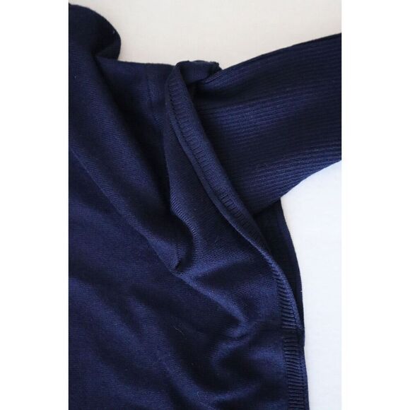 Metric Knits 32344SP Women's Sz S Navy V-Neck High/Low Sweater - Picture 7 of 7